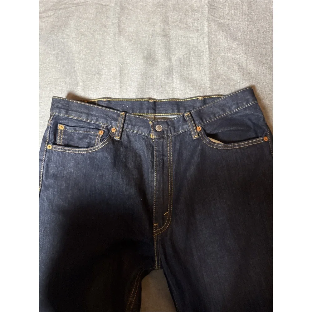 Levi's Jeans 505 Men's Jeans Size 38x34 Regular Fit Dark Blue Zipper Fly‎